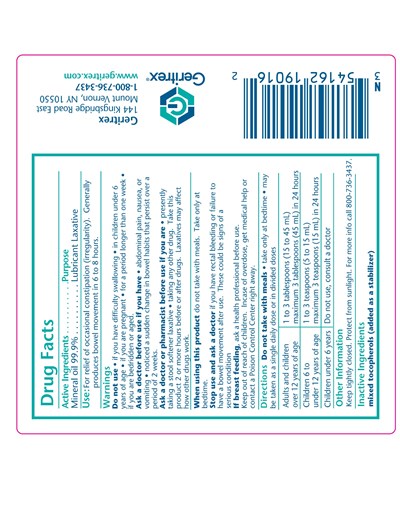 Image Description (Moxh16  Mineral Oil U.s.p.    Back Label 1)